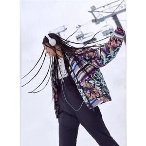 Free People Movement Bunny Slope Puffer Coat Ski Jacket Black Diamond XS